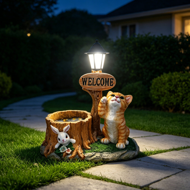 Statue chat en résine
