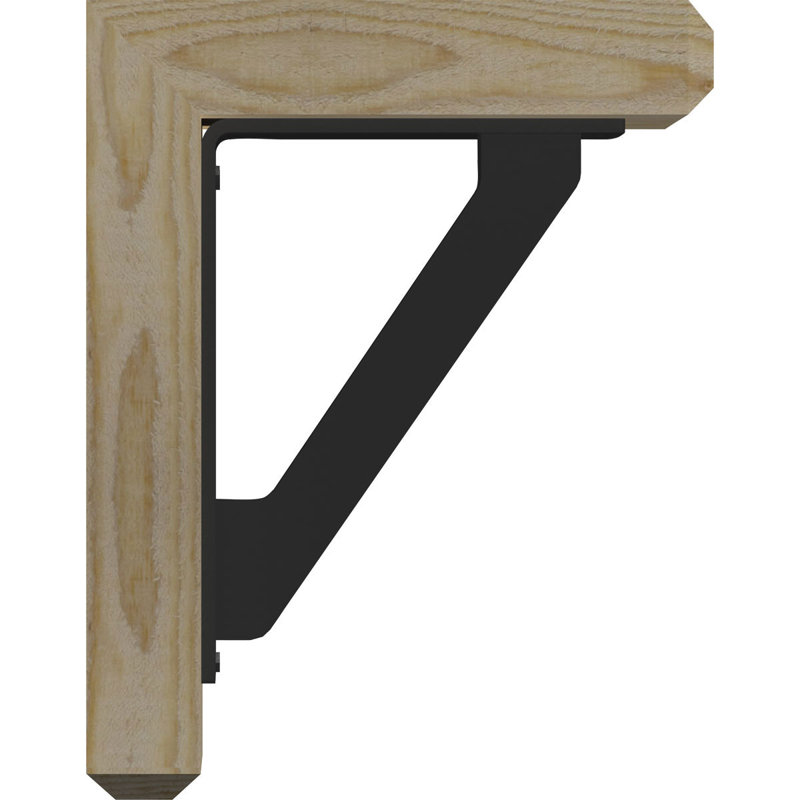 Support traditionnel en fer à repasser triple 4 po Craftsman, H 18 po x P 15 1/2 po, Sapin Douglas (l 4 po x P 4 po)
