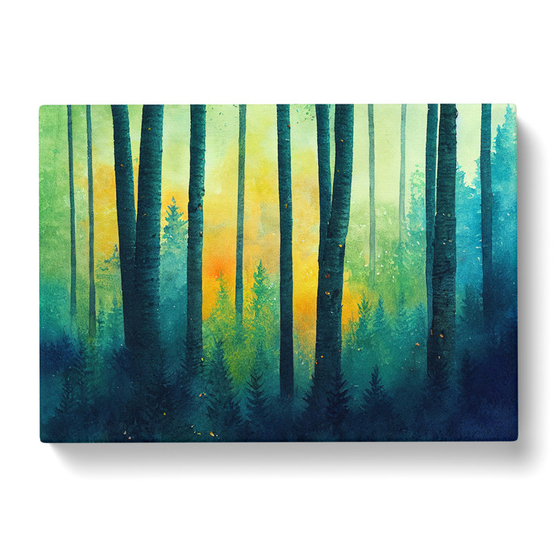 Heavenly Colourful Forest - Wrapped Canvas, 35cm H x 50cm W x 3cm D