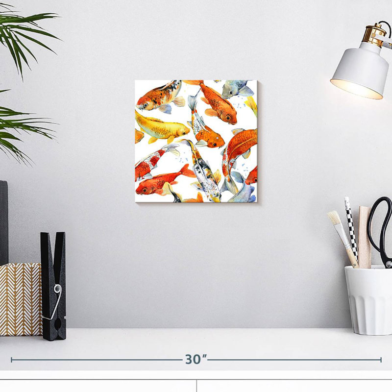 Brampt couleurs de koi, H 10 po x l 10 po