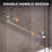 54" X 72" Double Sliding Doors with Double-handle towel rack and 1/4" Tempered Glass, Chrome-116289110