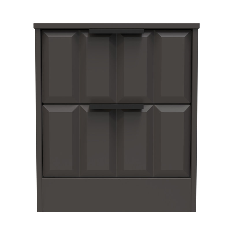 Doss 45 cm W Bedside Table, Graphite Black