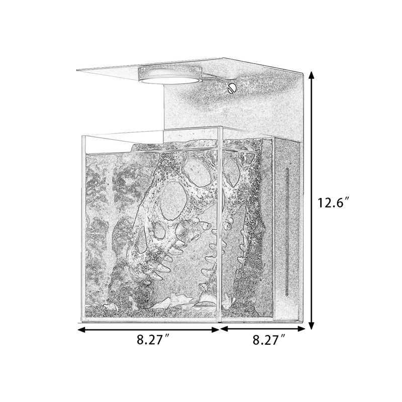 Glass+Aluminum Desktop Fish Tank
