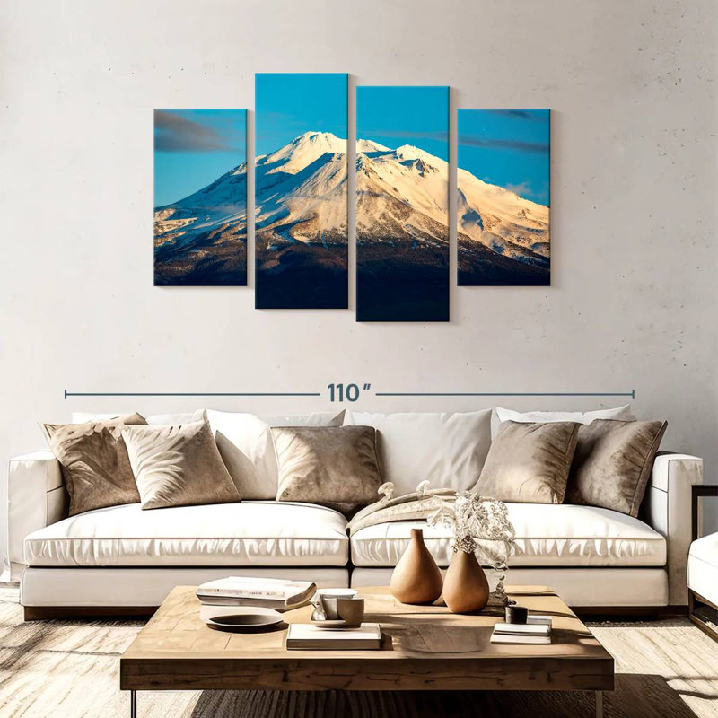 Mont enneigé Alvord Mont Shasta, H 48 po x l 75 po