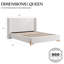 Abbey Wingback Queen Bed Ivory
