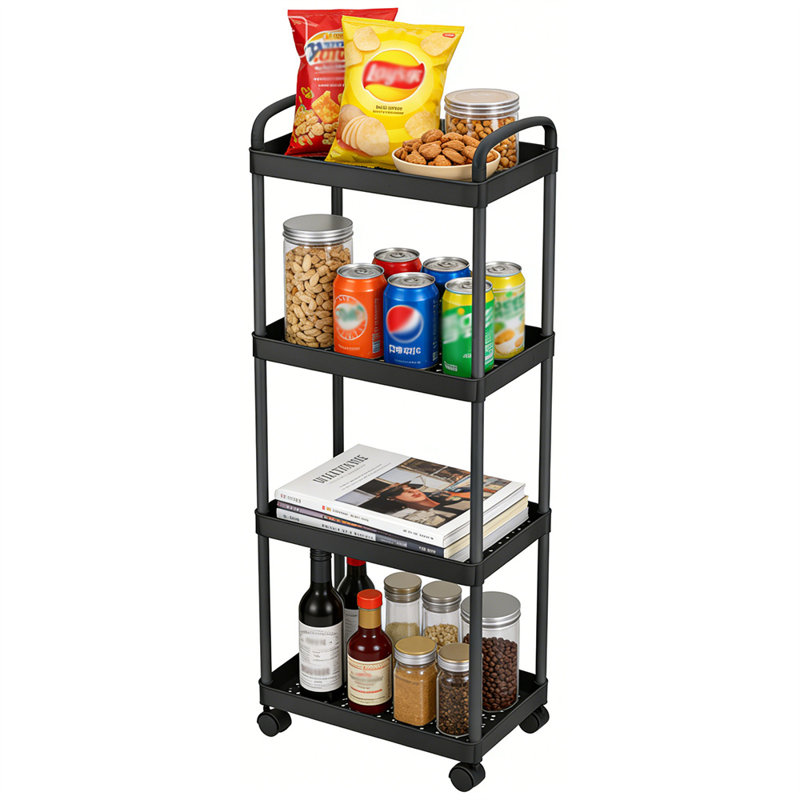 4-Tier Rolling Utility Cart with Handle