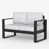 Structure noire / coussin gris