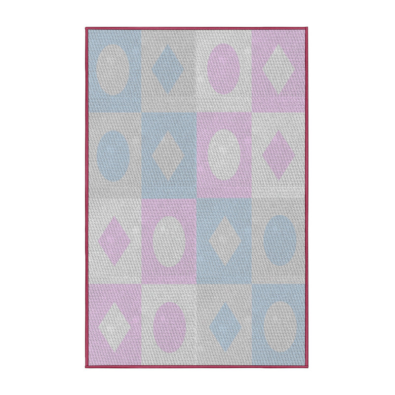 Geometric Indoor Rug, Rectangle 7' x 9'