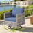 7 - Person Patio Furniture Set with Swivel Rocker, Outdoor Wicker Rattan Sectional Seating Group with Cushions, All Weather Sofa Conversation Set with Table for Garden Backyard-991289509
