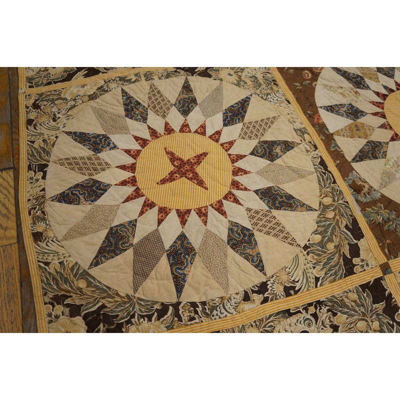 Antique Quilt America Geometric Flat Weave Rug
