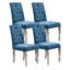 Structure en bois d'hévéa, chaise ergonomique solide en chenille de polyester, bleu lac, ensemble de 2-890577116