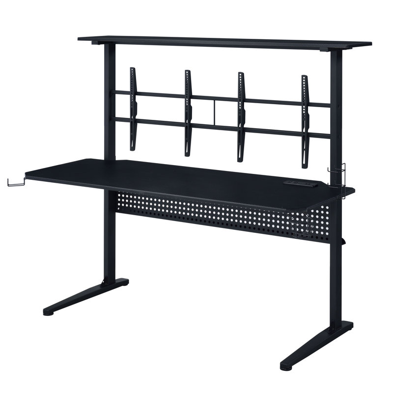 Canzi Gaming Table with USB Port in Black