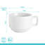 Argon Tableware - Classic White Stacking Teacup & Saucer Set - 200ml - White-116946116