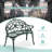 Elegant Aeruginous Cast Aluminum Patio Bench-2103844968