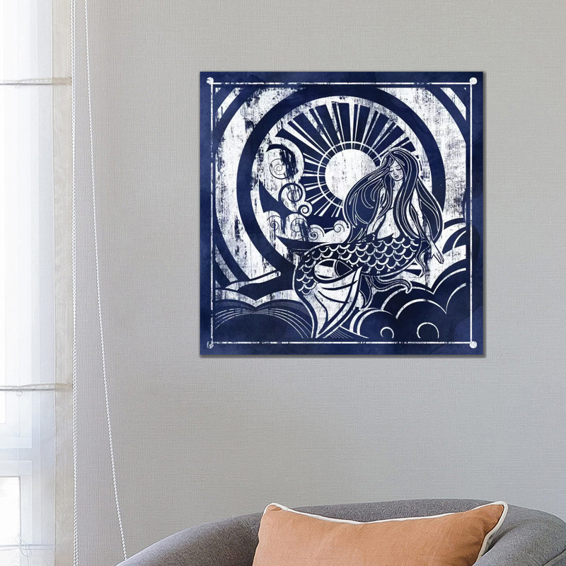 Ink Dip Mermaid by PI Galerie - Wrapped Canvas Gallery-Wrapped Canvas Giclée, 66cm H x 66cm W