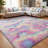 Tie-Dyed Rainbow Fluffy Rugs for Living Room, 9x12 ft Non-Slip Area Rugs Shag Carpet for Nursery Kids Play Room Dorm Office Indoor Modern Plush Carpets Girls-1357008036