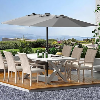 Parasol de marché extérieur 13 pi, grand parasol de patio