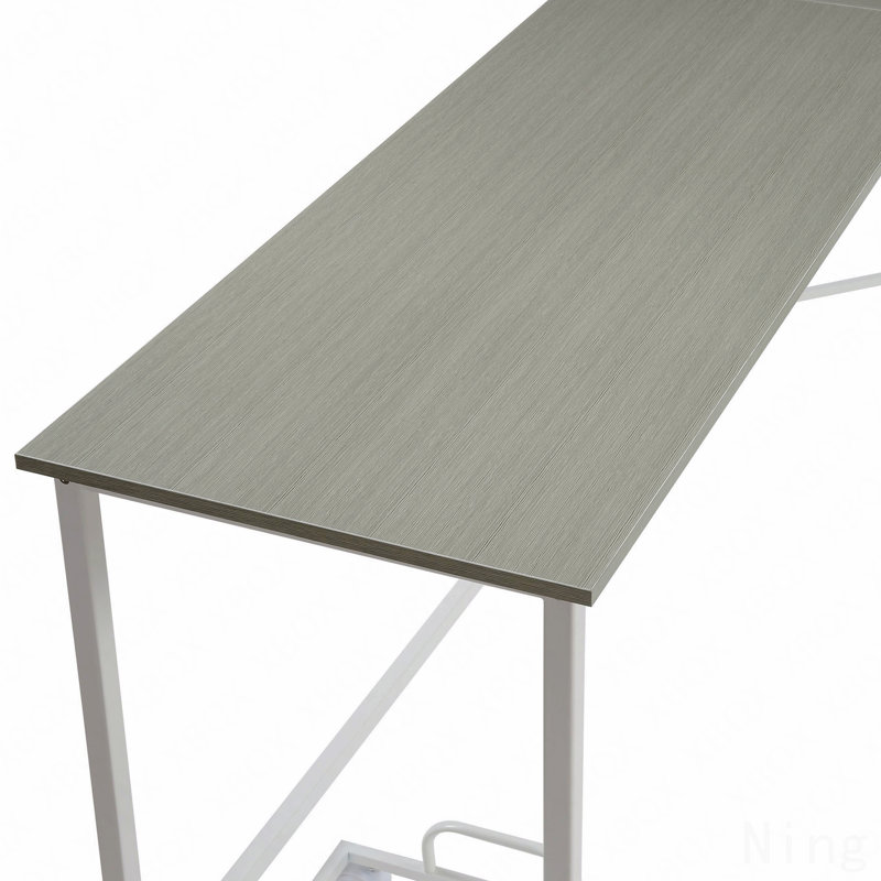 Gray & White Finish Computer Desk