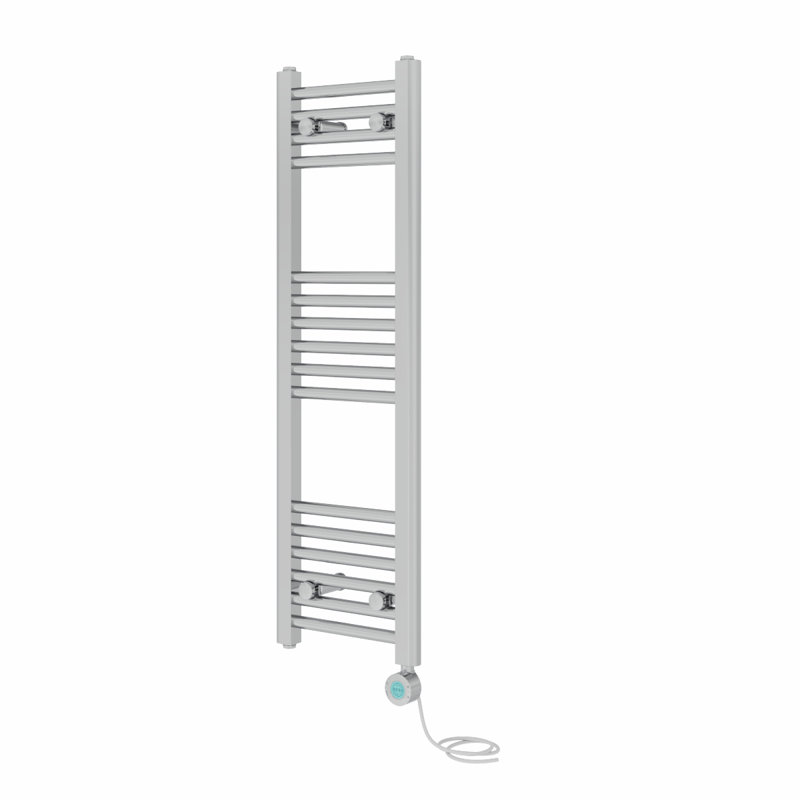 Arvonio Straight Towel Rail Heated Towel Rails, Chrome, 100cm H x 30cm W x 3cm D