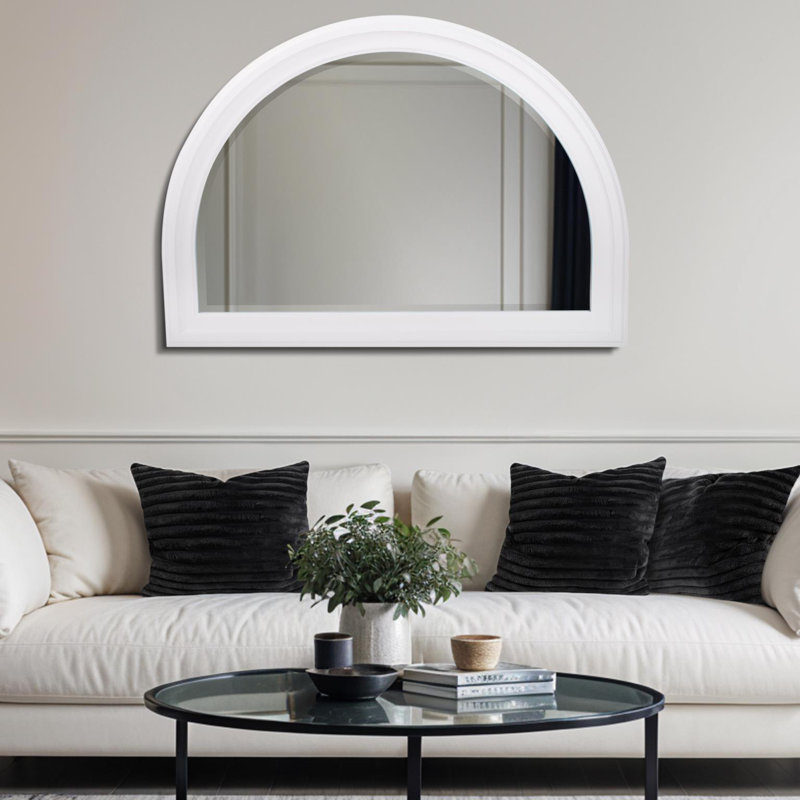 George Arched Mirror, White