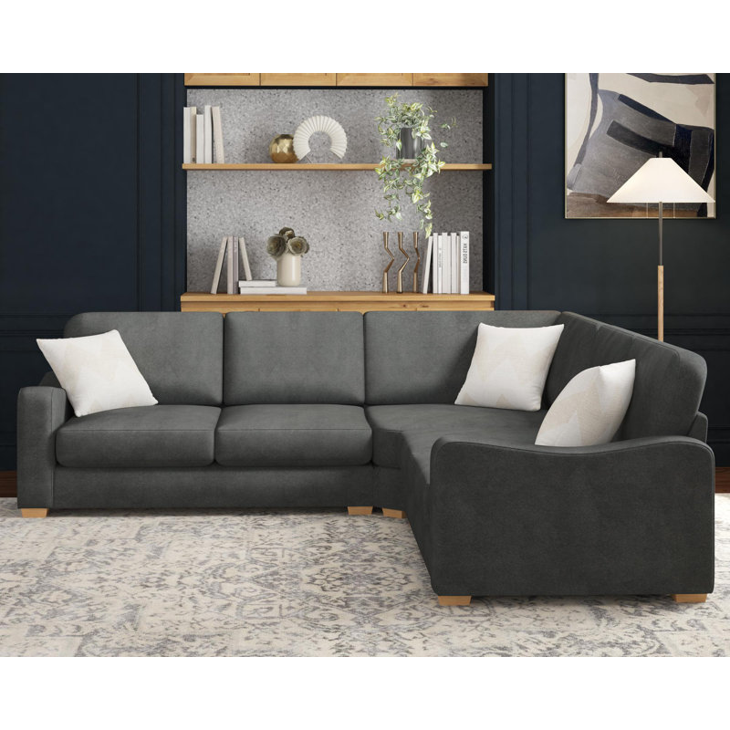 Theadford Corner with two seats both sides, Fixed Back, Nutmeg Polyester
