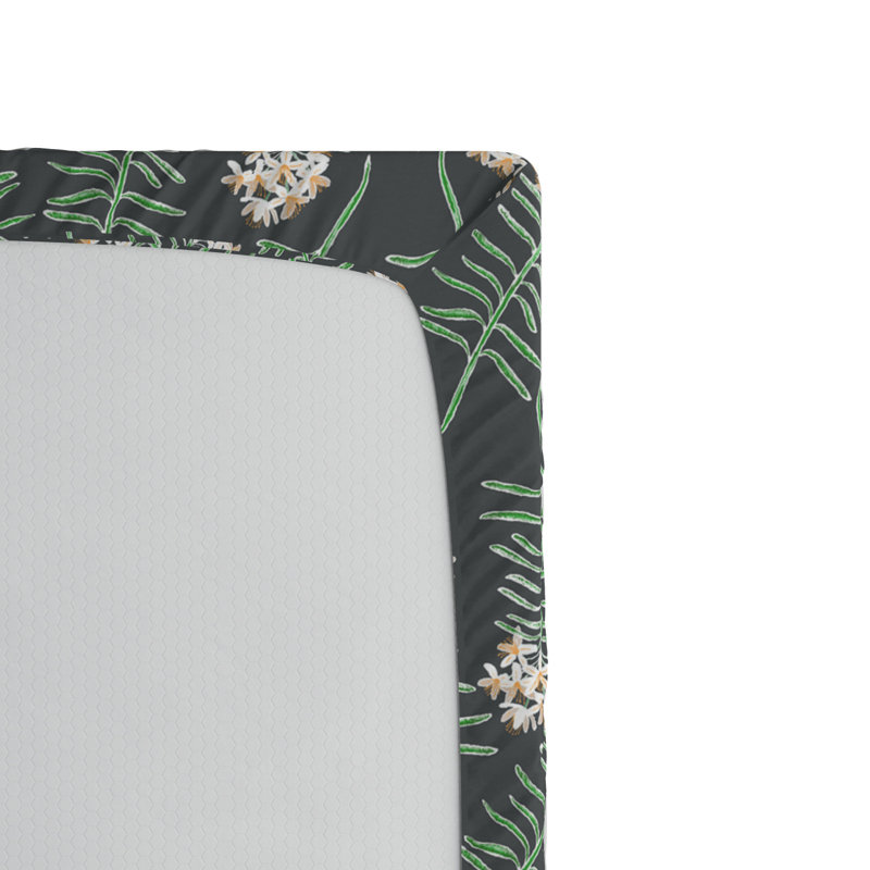 Microfiber Floral Fitted Sheet, Full Fitted Sheet