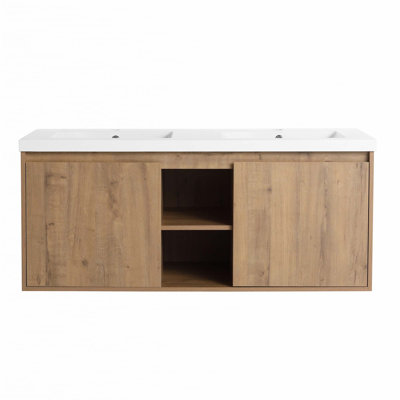 48" Wall Mounted Bathroom Vanity With Double Sink
