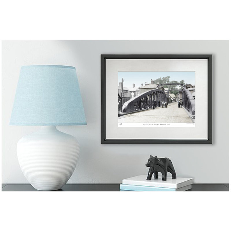 Northwich, Swing Bridge 1900 - Single Picture Frame Print, 28cm H x 36cm W x 2.3cm D