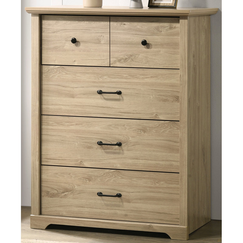 Commode 4 tiroirs, Chêne clair