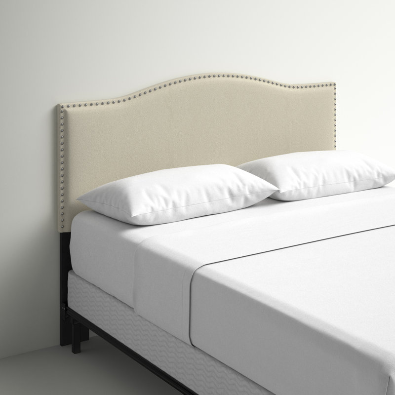 Salvaggio Upholstered Headboard, Full/Queen, Beige