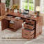 Bureau de direction 55 po avec tiroirs, classeur et prises de courant Clabe-936878503