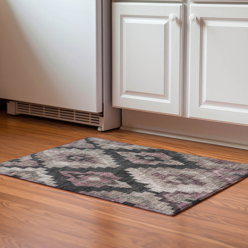 Premium Machine Washable Farolt AMF1894 Aztec Rug, Rectangle 1'8" x 2'6"