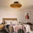 Hand-Woven Bamboo Semi-Flush Ceiling Light-958143778