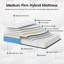Matelas en mousse à mémoire de forme hybride 12 po dans une boîte, soulagement de la pression pour le soutien du dos, fermeté moyenne, ressorts ensachés individuellement-1470045868