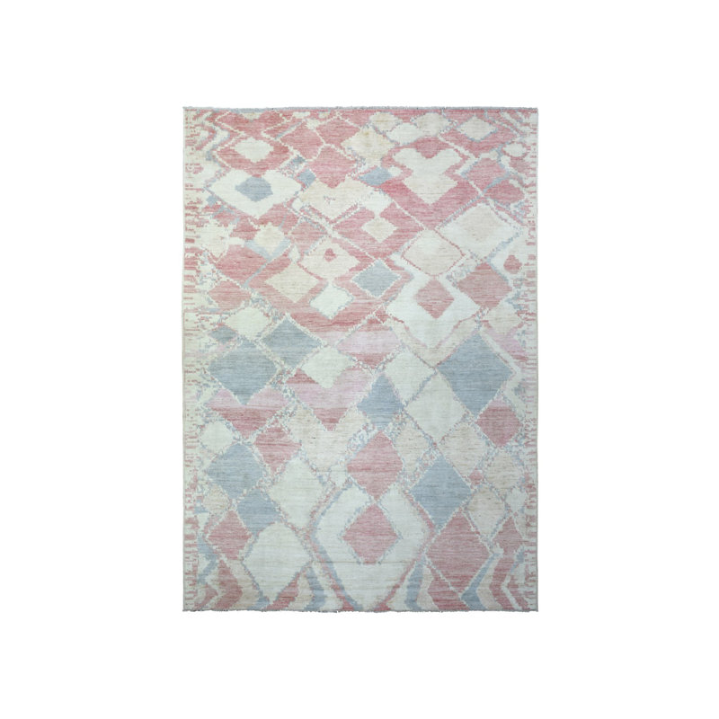 Tapis berbère marocain en laine douce noué à la main 8 pi 1 po x 11 pi 7 po E1675970931A4F5D98401CFD5439455A