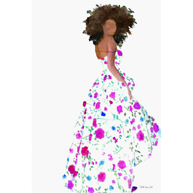 Robe florale 1, H 18 po x l 12 po