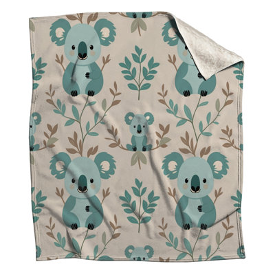 Koala Leaf Pattern Blankets