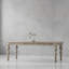 Table de salle à manger rectangulaire en bois massif Imogène L 84 po x l 38 po