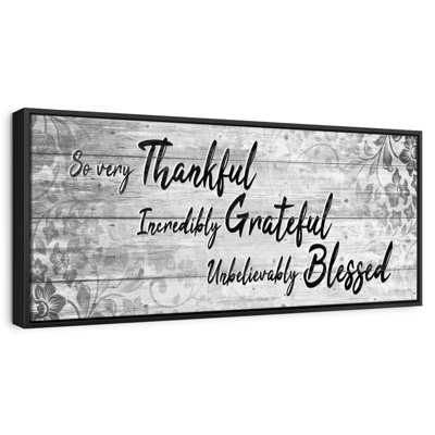 Thankful Grateful Blessed IV Wall Sign