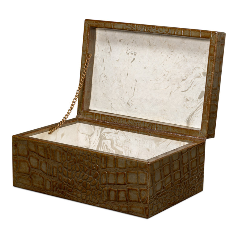 Shagreen Handmade Decorative Box, Green