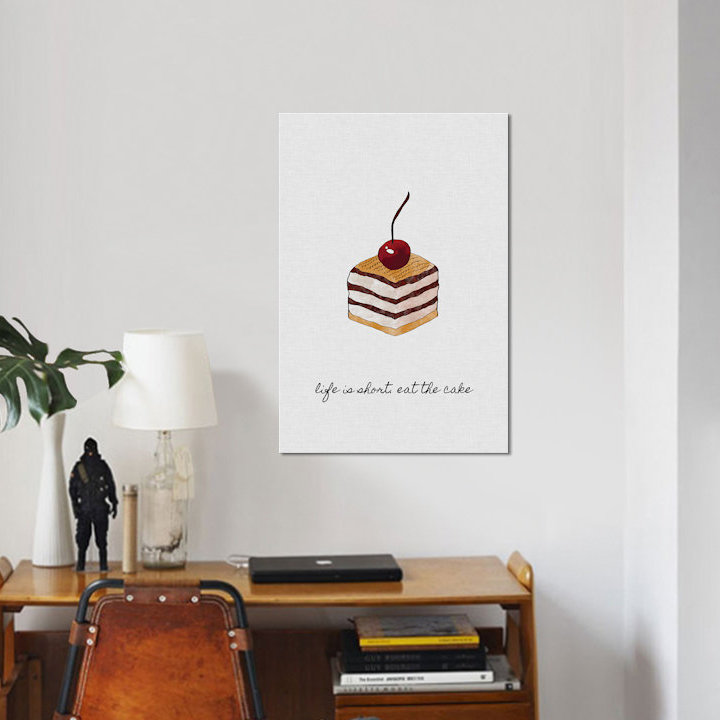 «Life is Short», impression sur toile, H 18 po x l 12 po x P 1,5 po, Toile tendue, Pas de tapis