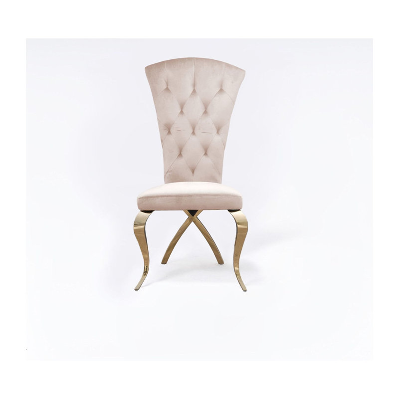 Fauteuil d'appoint en velours, Beige