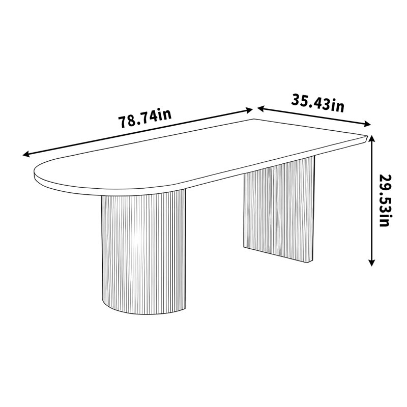 Denfield, 29.53"H x 78.74"L x 35.43"W