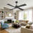 4-Solid Wood Blades Indoor Standard Ceiling Fan with Remote Down-Rod Mount-1495519739-1495519733-1495519728