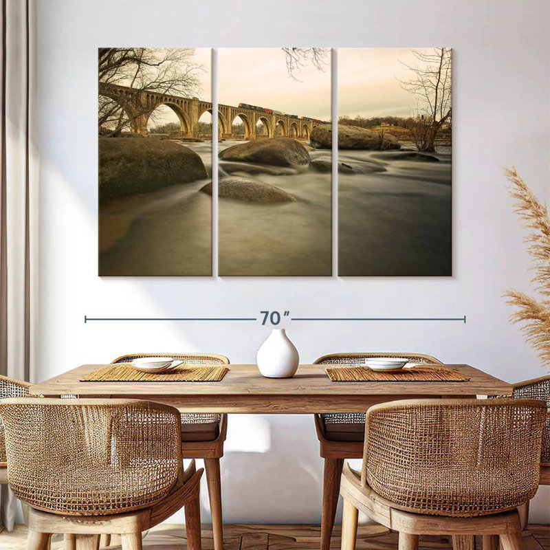 Rorry Train Over James River, 42" H x 65" W