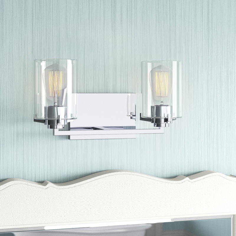 Bouie 2 - Light Dimmable Vanity Light, Clear Glass/Polished Chrome