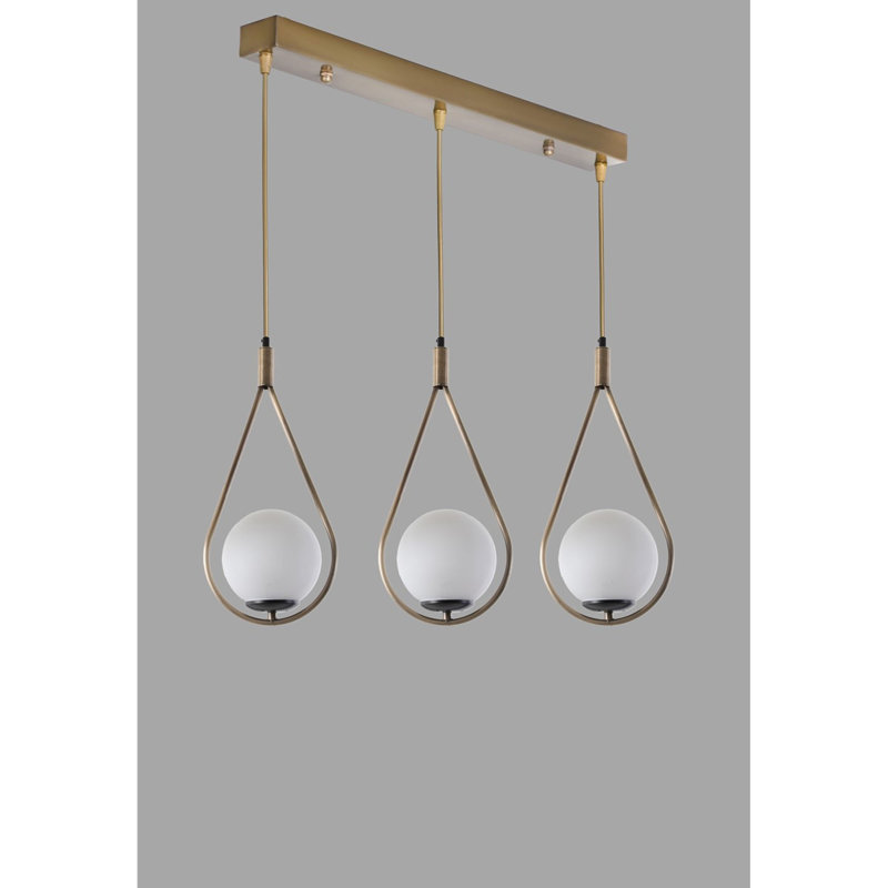 Xochitl 3 - Light Kitchen Island Pendant, Gold, White