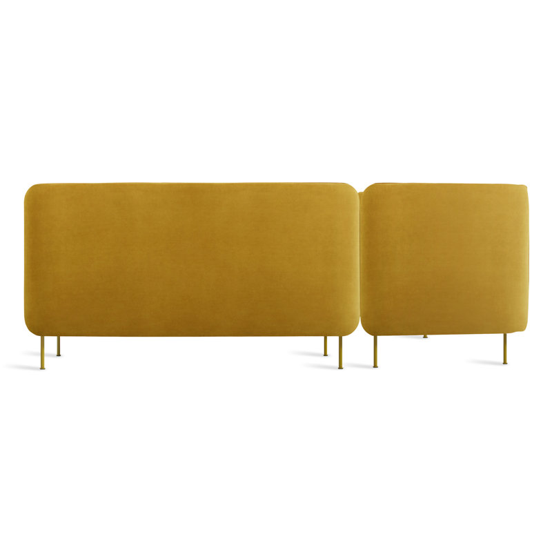 Bloke Chaise Sectional, Tait Stone Textured Basketweave, Left Hand Facing