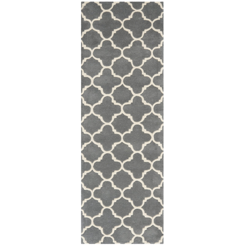 Vaughn Geometric Wool Hand Woven Area Rug, Runner 69 x 152 cm