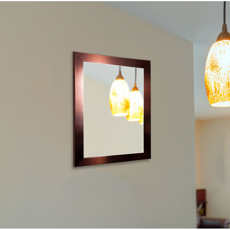 Arazeli Wood Flat Wall Mirror, 22" H x 30" W